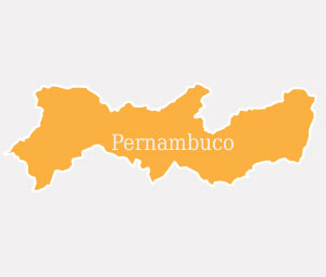 Mapa do estado de Pernambuco