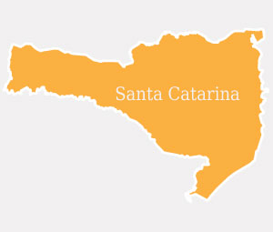 Mapa do estado de Santa Catarina